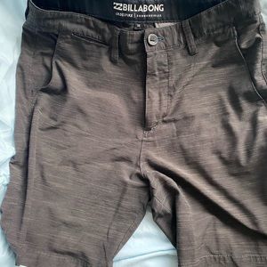 Mens black and gray striped Billabong Shorts